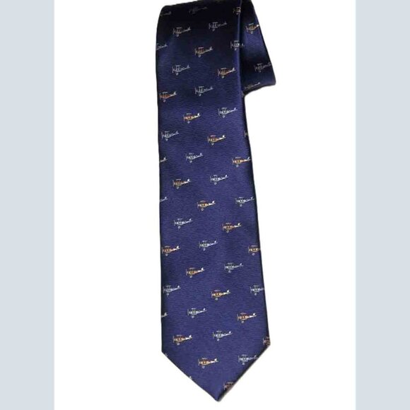 The Tie Bar Silk Tie Necktie Navy Blue Biplanes Pattern Men's - Picture 1 of 1